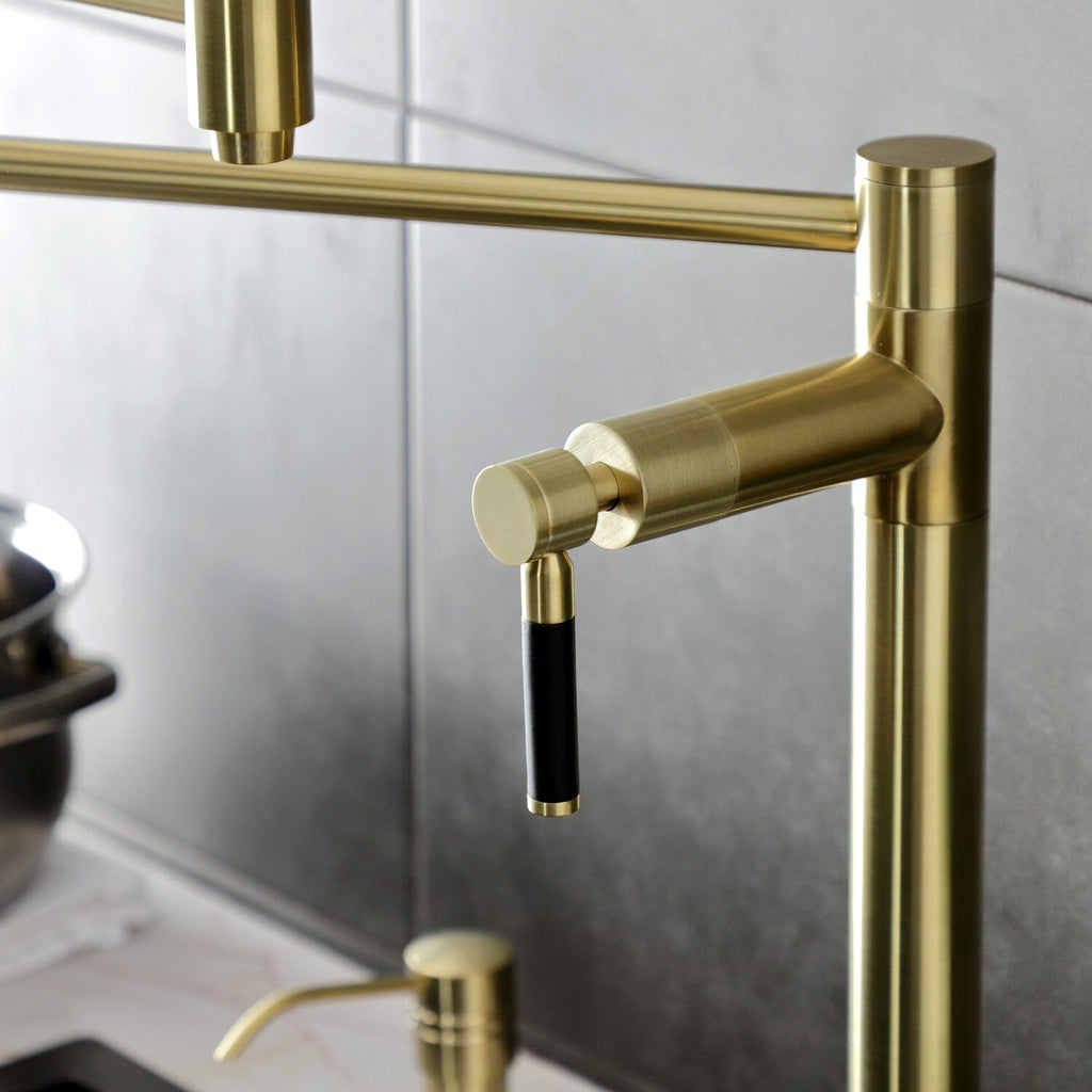 Kaiser Two-Handle 1-Hole Deck Mount Pot Filler Faucet