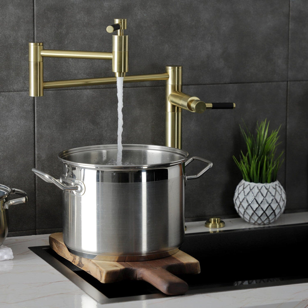 Kaiser Two-Handle 1-Hole Deck Mount Pot Filler Faucet