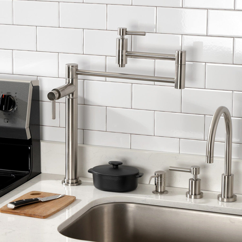 Concord Two-Handle 1-Hole Deck Mount Pot Filler Faucet