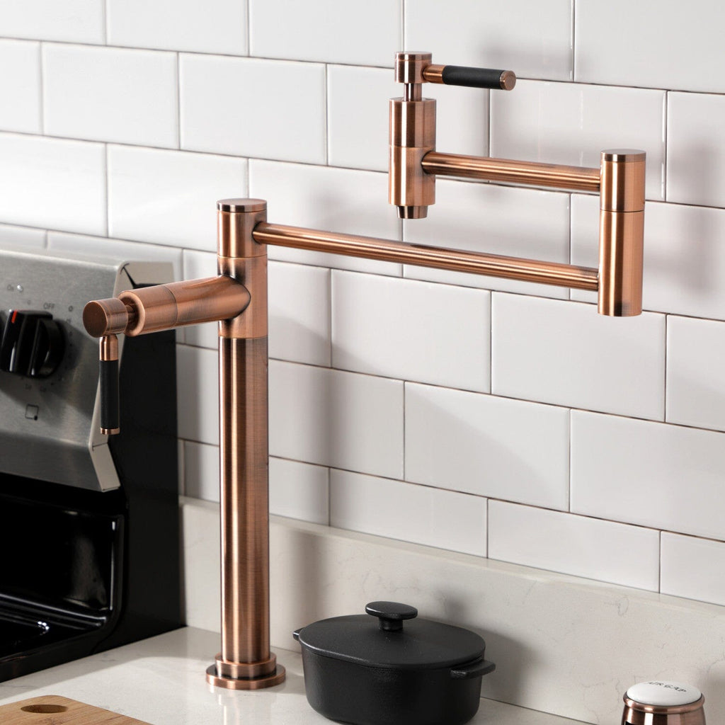 Kaiser Two-Handle 1-Hole Deck Mount Pot Filler Faucet