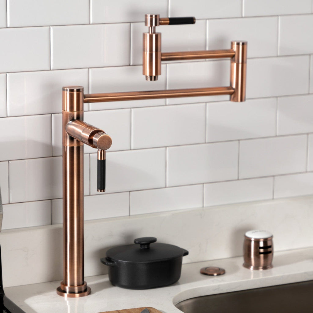Kaiser Two-Handle 1-Hole Deck Mount Pot Filler Faucet