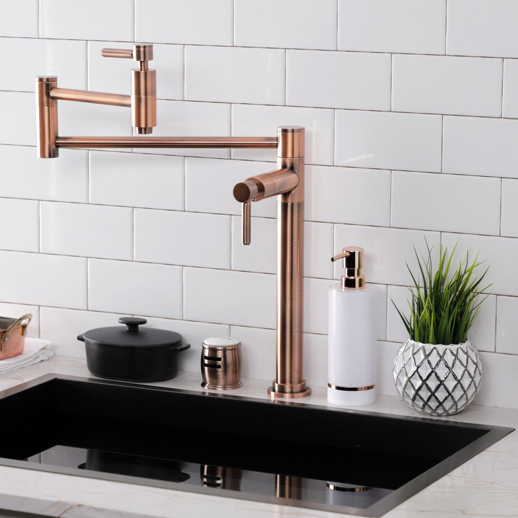 Concord Two-Handle 1-Hole Deck Mount Pot Filler Faucet