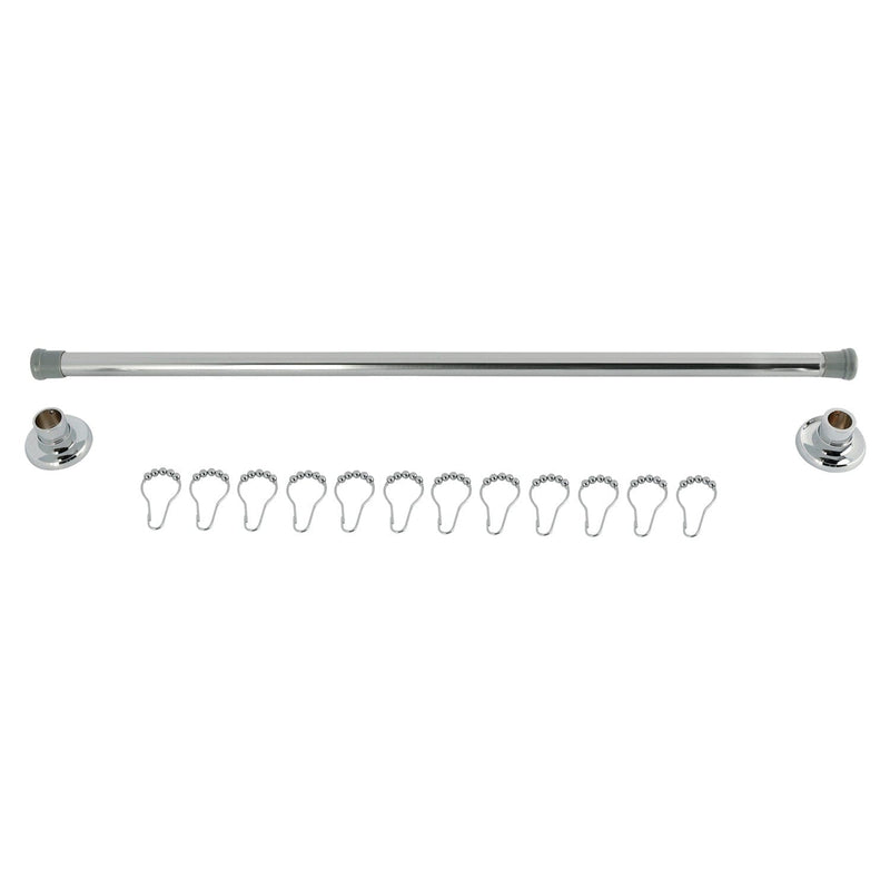 Edenscape 36-Inch to 60-Inch Adjustable Shower Curtain Rod with Rings