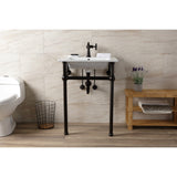 Templeton 25-Inch Ceramic Console Sink with Brass Legs (1-Hole)