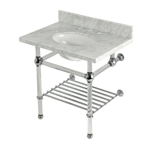 Templeton 30-Inch Console Sink with Acrylic Legs (8-Inch, 3 Hole)