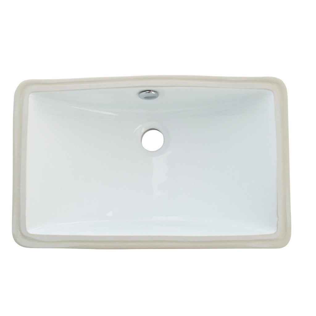 Courtyard 18-1/4 Inch Ceramic Rectangular Undermount Bathroom Sink