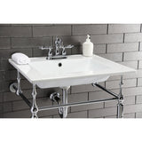Continental 25-Inch Ceramic Vanity Sink Top (4" Faucet Drillings)