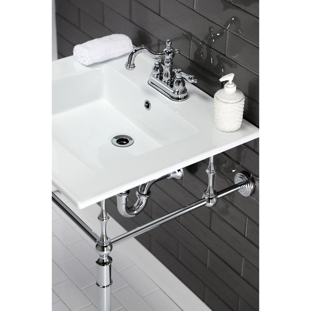 Continental 25-Inch Ceramic Vanity Sink Top (4" Faucet Drillings)