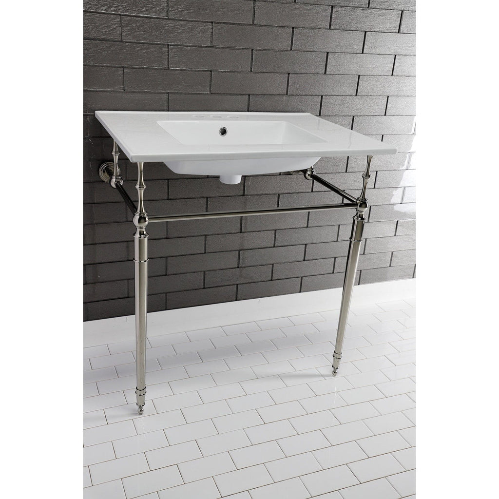 Continental 31-Inch Ceramic Vanity Sink Top (4" Faucet Drillings)