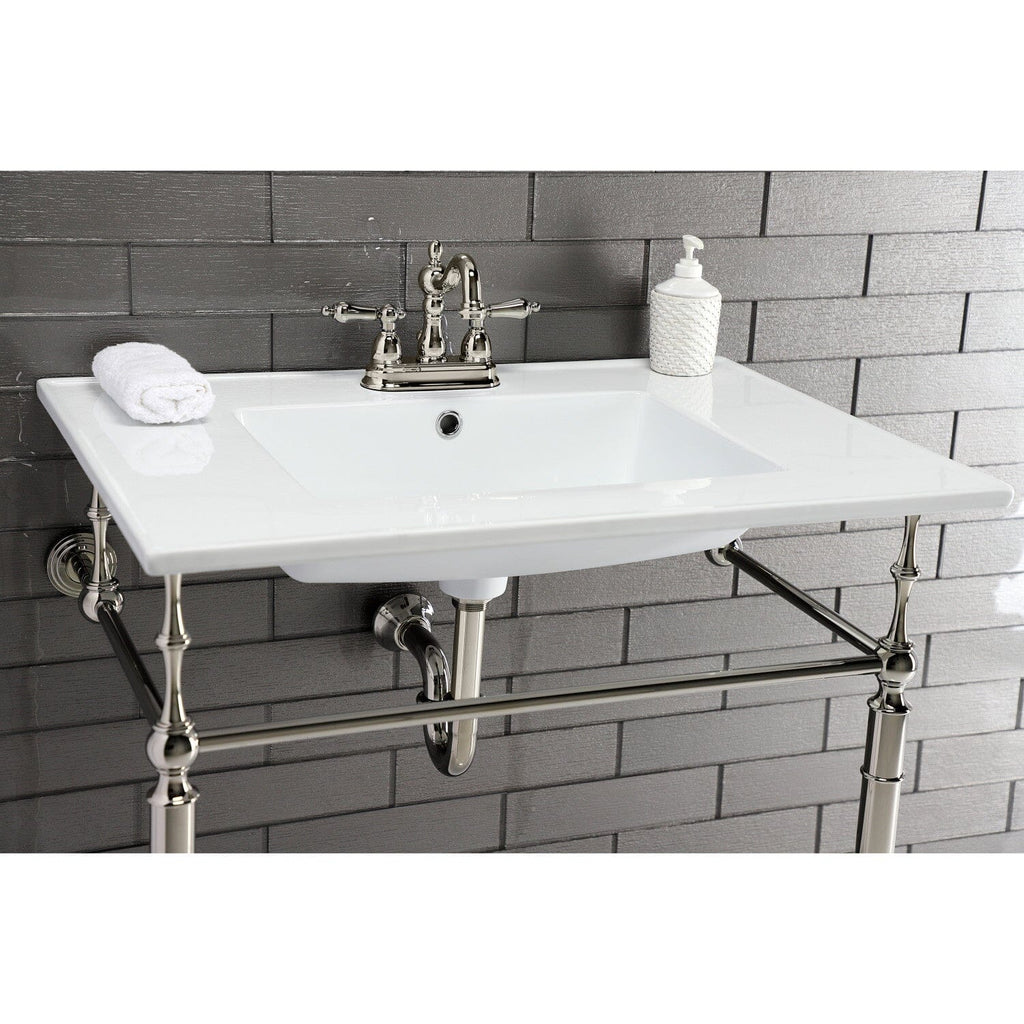 Continental 31-Inch Ceramic Vanity Sink Top (4" Faucet Drillings)