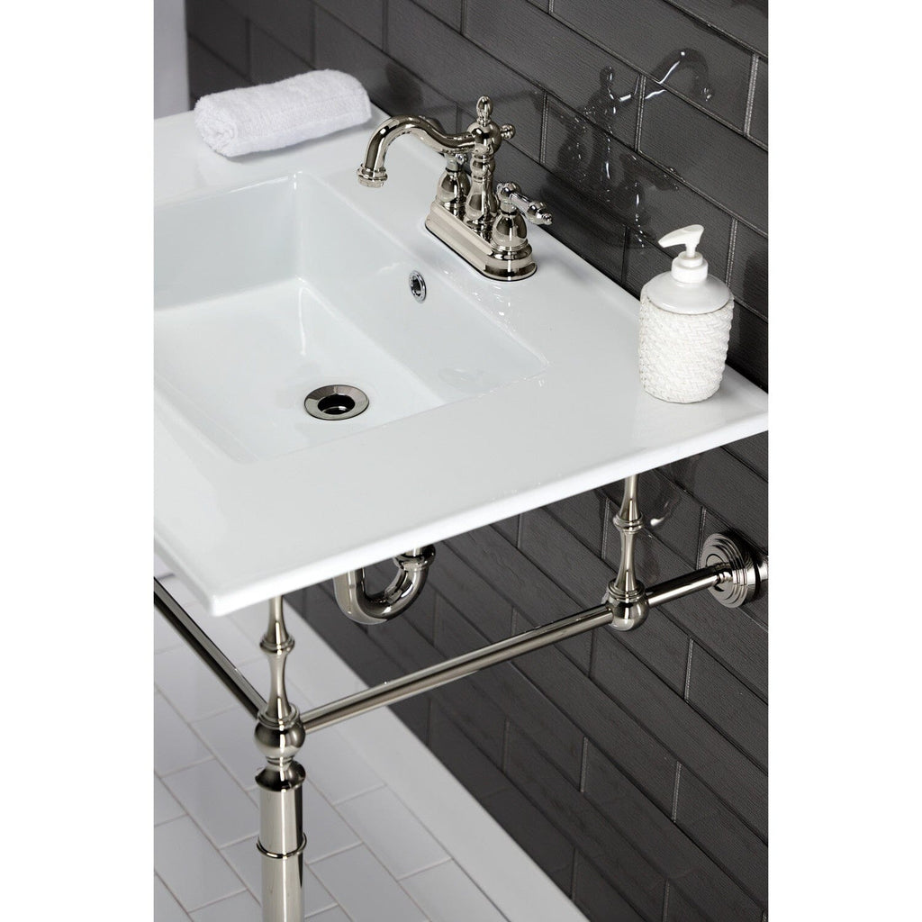 Continental 31-Inch Ceramic Vanity Sink Top (4" Faucet Drillings)