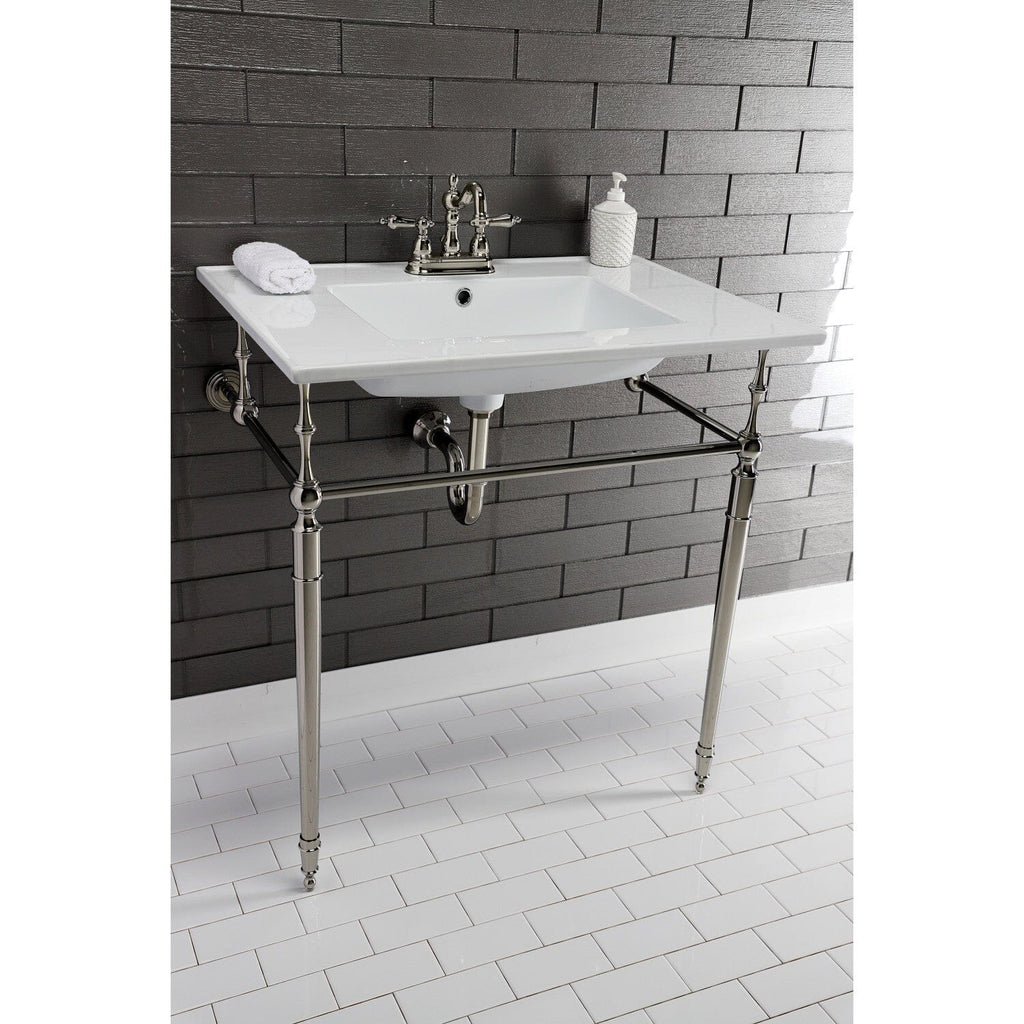 Continental 31-Inch Ceramic Vanity Sink Top (4" Faucet Drillings)