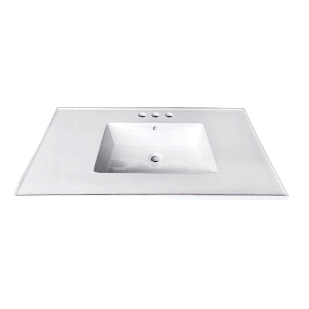 Continental 31-Inch Ceramic Vanity Sink Top (4" Faucet Drillings)