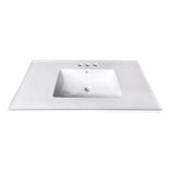 Continental 31-Inch Ceramic Vanity Sink Top (4" Faucet Drillings)
