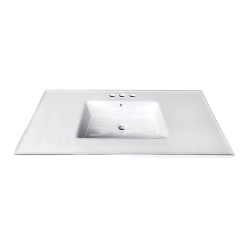 Continental 37-Inch Ceramic Vanity Sink Top (4" Faucet Drillings)