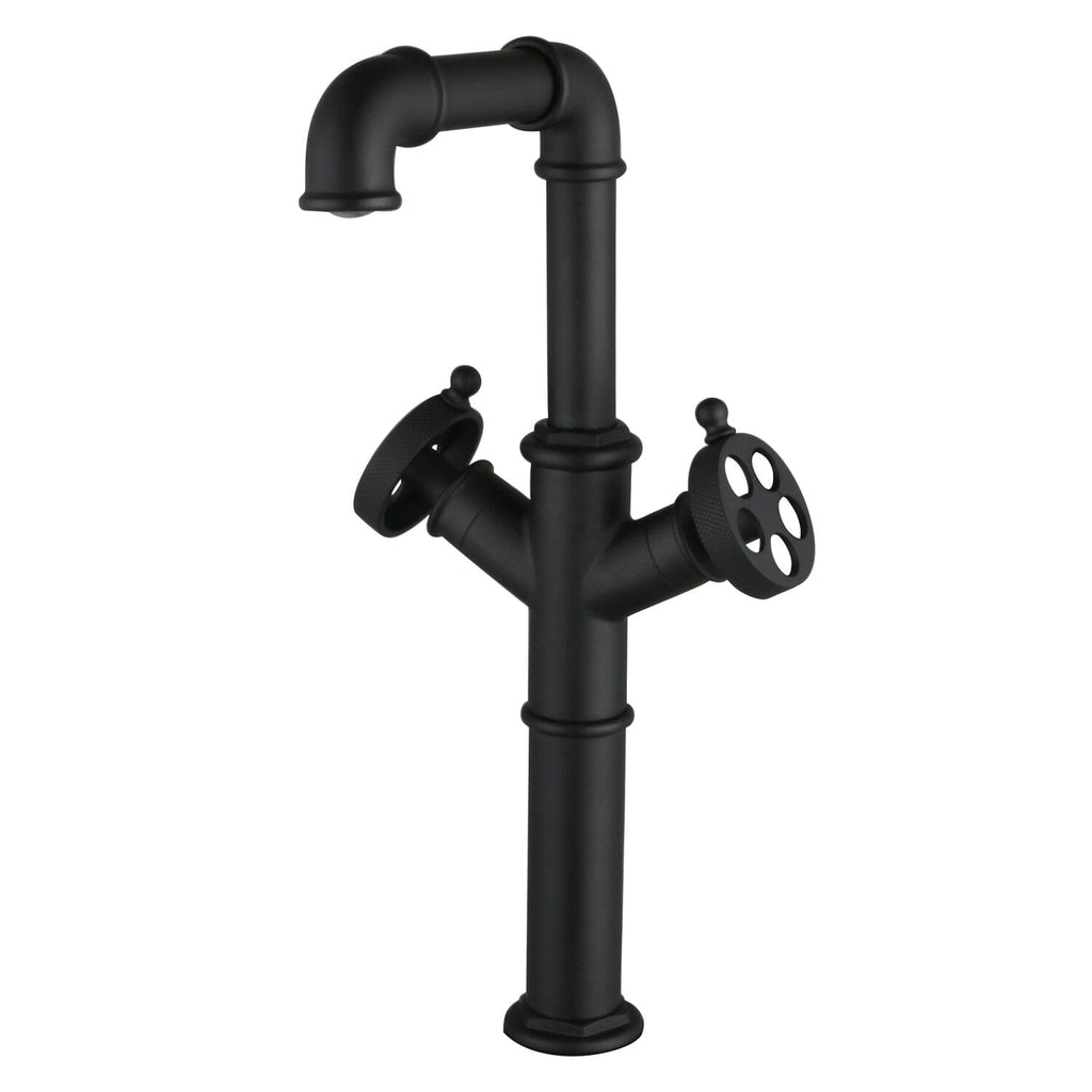 Wendell Two-Handle 1-Hole Deck Mount Vessel Faucet with Knurled Handle
