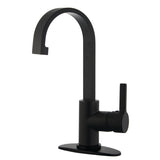 Continental One-Handle 1-Hole Bathroom Faucet with Deck Plate and Push Pop-Up Drain