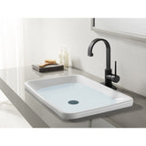 New York One-Handle 1-Hole Bathroom Faucet with Deck Plate and Push Pop-Up Drain