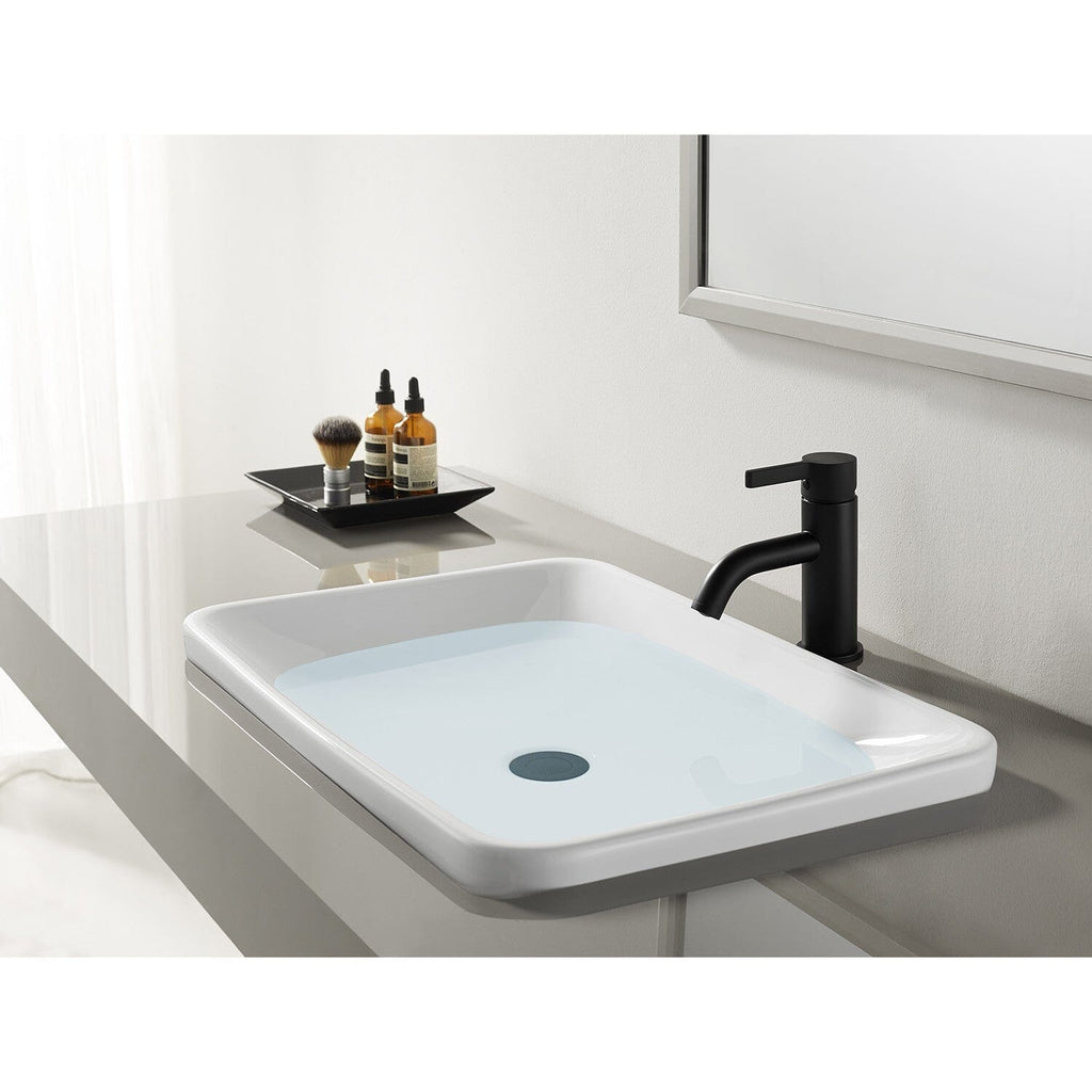 Continental One-Handle 1-Hole Bathroom Faucet with Push Pop-Up Drain