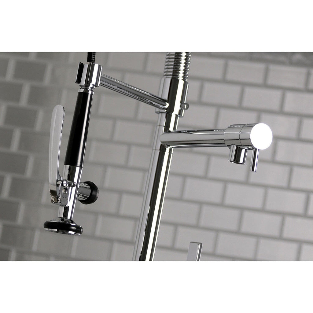 Continental Single-Handle 1-Hole Deck Mount Pre-Rinse Kitchen Faucet