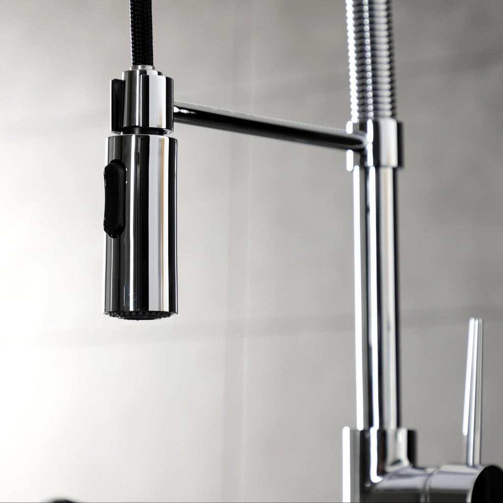 New York Single-Handle 1-Hole Deck Mount Pre-Rinse Kitchen Faucet