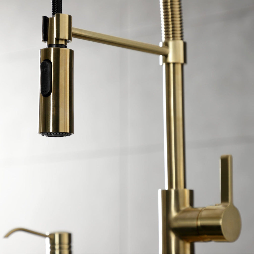 Continental Single-Handle 1-Hole Deck Mount Pre-Rinse Kitchen Faucet