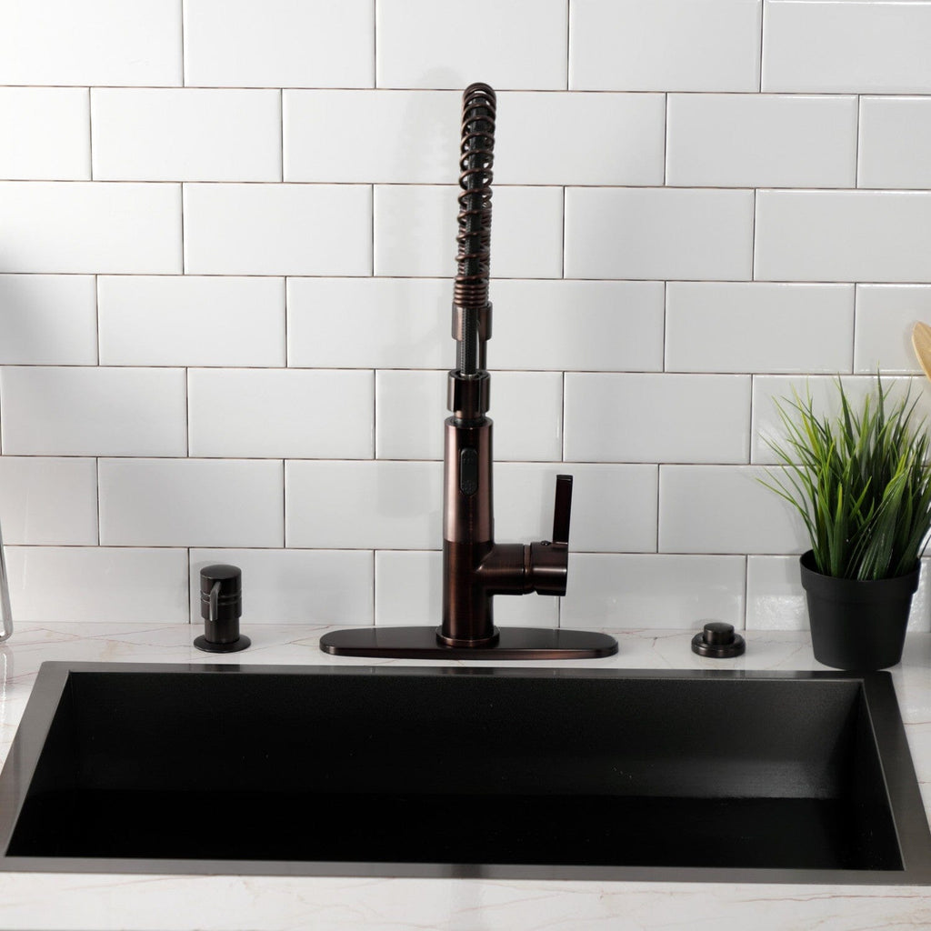Continental Single-Handle 1-Hole Deck Mount Pre-Rinse Kitchen Faucet