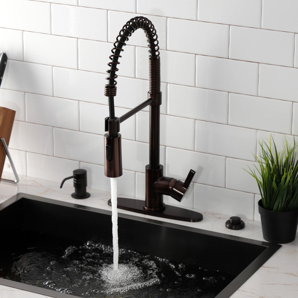 Continental Single-Handle 1-Hole Deck Mount Pre-Rinse Kitchen Faucet