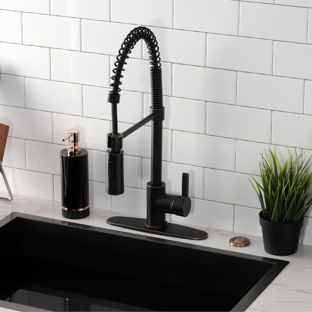 Continental Single-Handle 1-Hole Deck Mount Pre-Rinse Kitchen Faucet