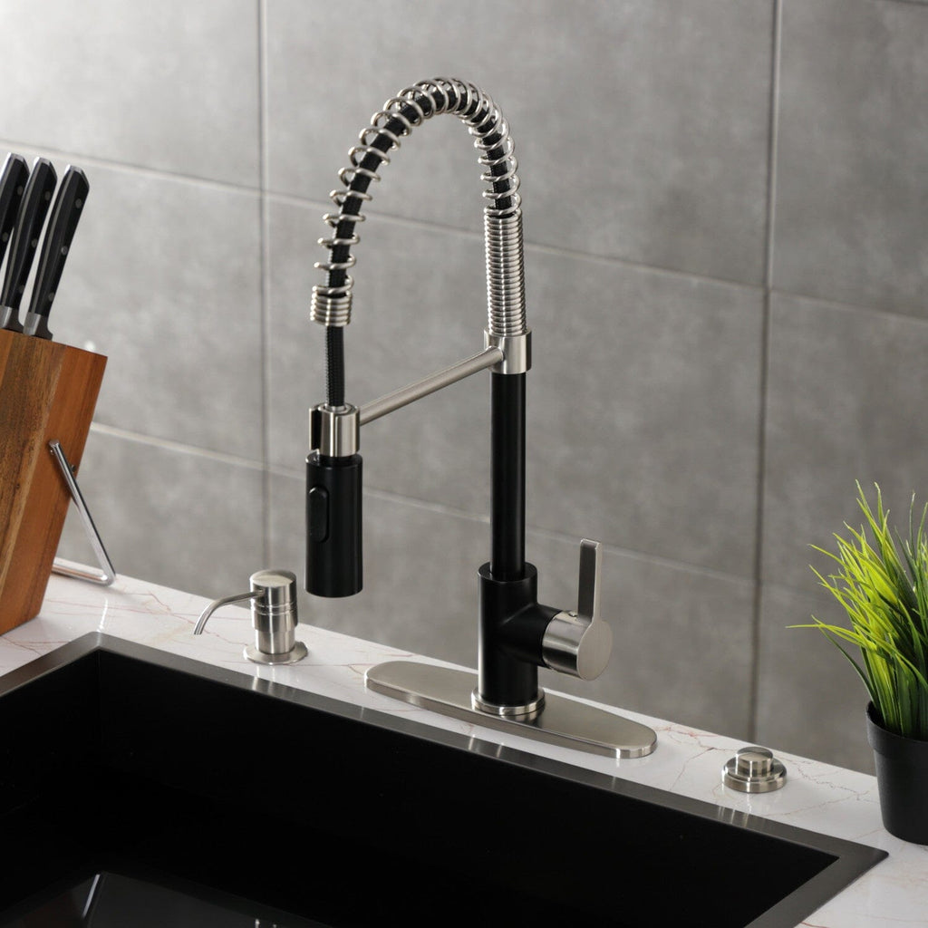 Continental Single-Handle 1-Hole Deck Mount Pre-Rinse Kitchen Faucet