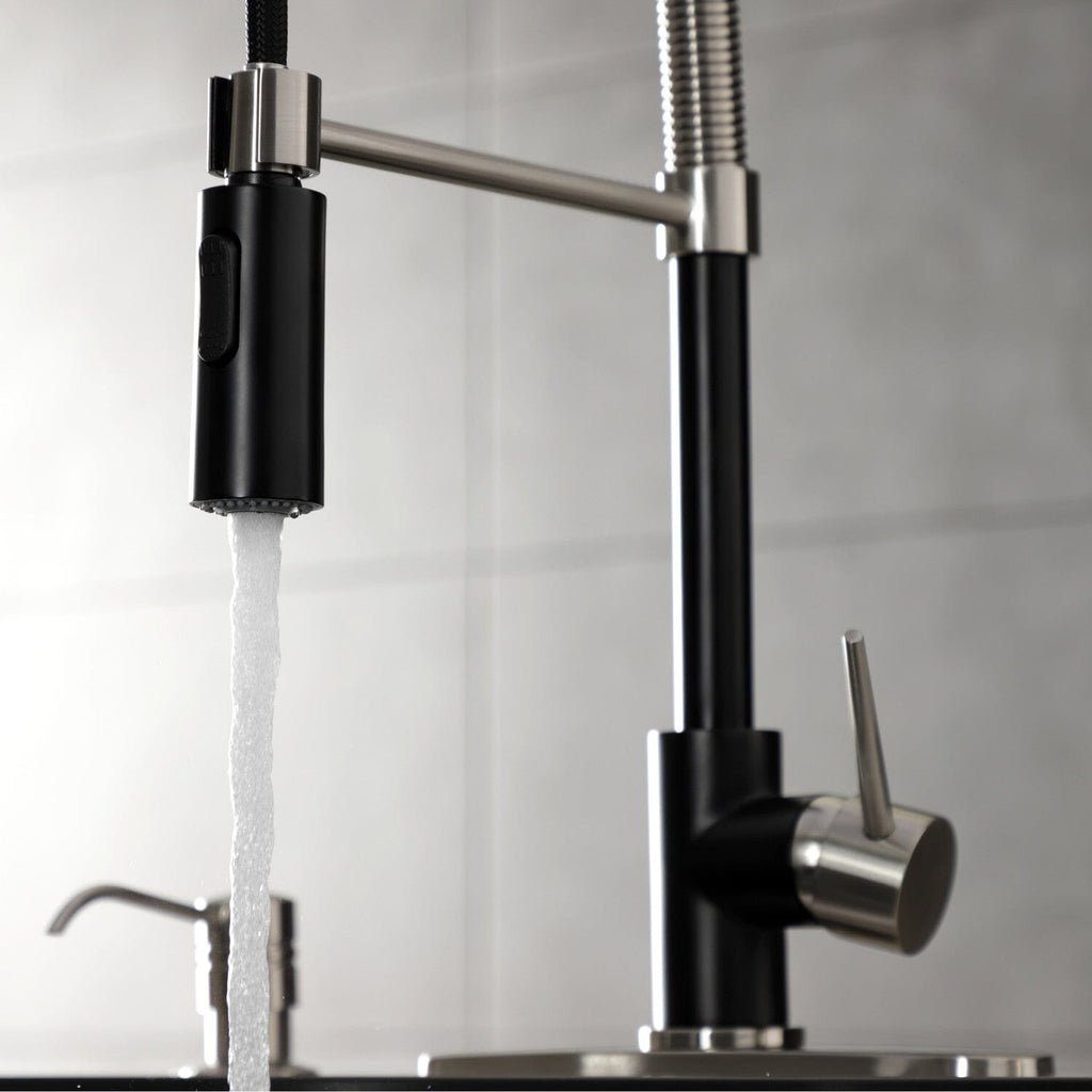 New York Single-Handle 1-Hole Deck Mount Pre-Rinse Kitchen Faucet