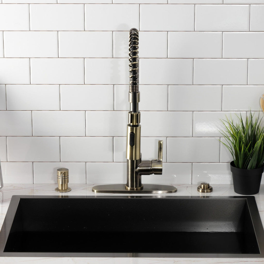 Continental Single-Handle 1-Hole Deck Mount Pre-Rinse Kitchen Faucet