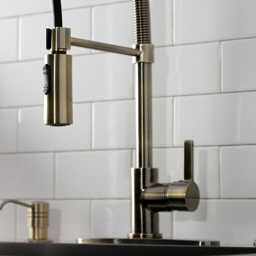 Continental Single-Handle 1-Hole Deck Mount Pre-Rinse Kitchen Faucet