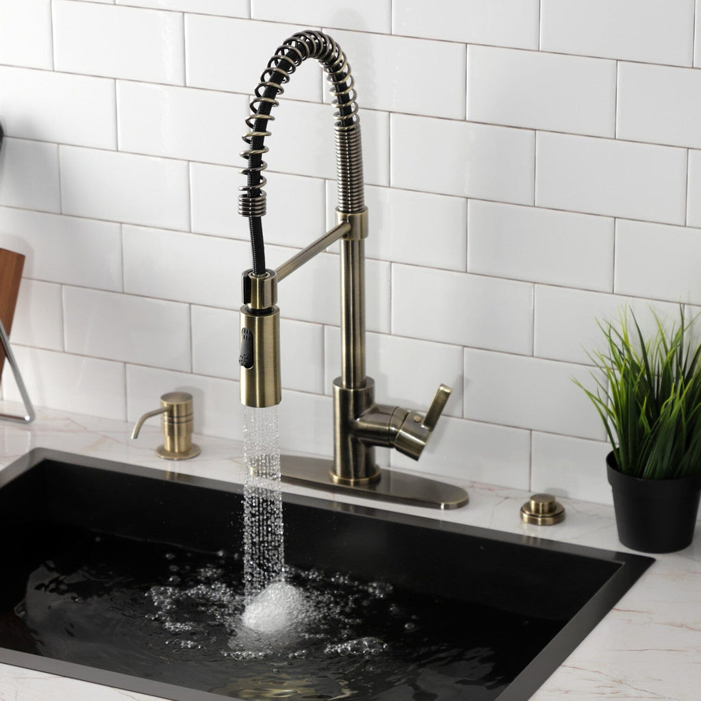 Continental Single-Handle 1-Hole Deck Mount Pre-Rinse Kitchen Faucet