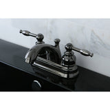 Water Onyx Double-Handle 3-Hole Deck Mount 4-Inch Centerset Bathroom Faucet with Pop-Up Drain