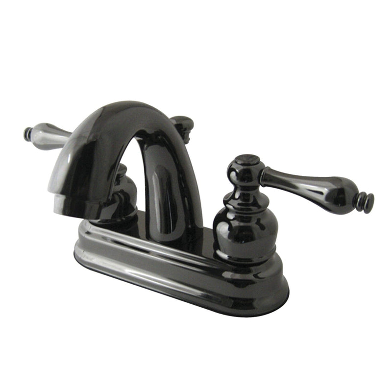 Water Onyx Double-Handle 3-Hole Deck Mount 4-Inch Centerset Bathroom Faucet with Pop-Up Drain