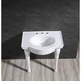 Templeton 31-Inch Ceramic Console Sink and Legs (8-Inch, 3-Hole)