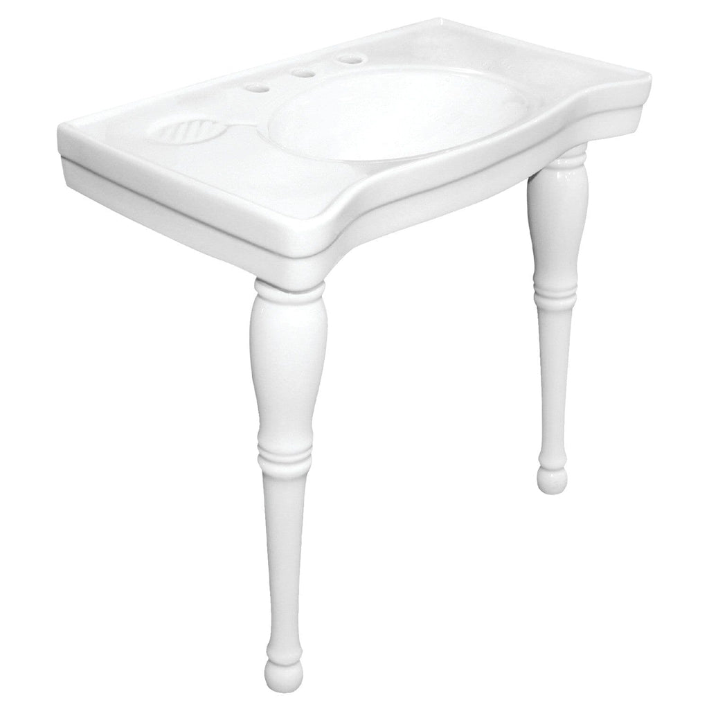 Imperial 36-Inch Ceramic Console Sink and Legs (8-Inch, 3-Hole)