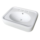 Robert 26-Inch Ceramic Console Sink Top (8-Inch, 3-Hole)