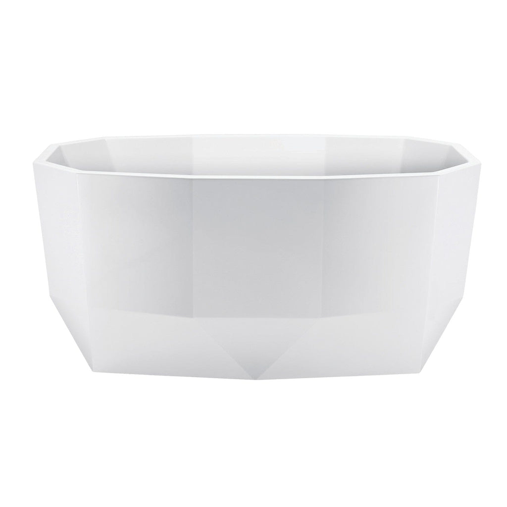 Aqua Eden 51-Inch Acrylic Oval Double Ended Freestanding Tub with Drain