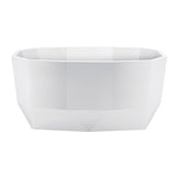 Aqua Eden 51-Inch Acrylic Oval Double Ended Freestanding Tub with Drain