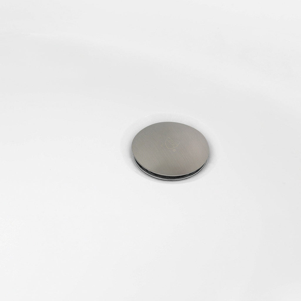 Aqua Eden 60-Inch Acrylic Oval Rectangular Double Ended Pedestal Tub with Drain (No Faucet Drillings)
