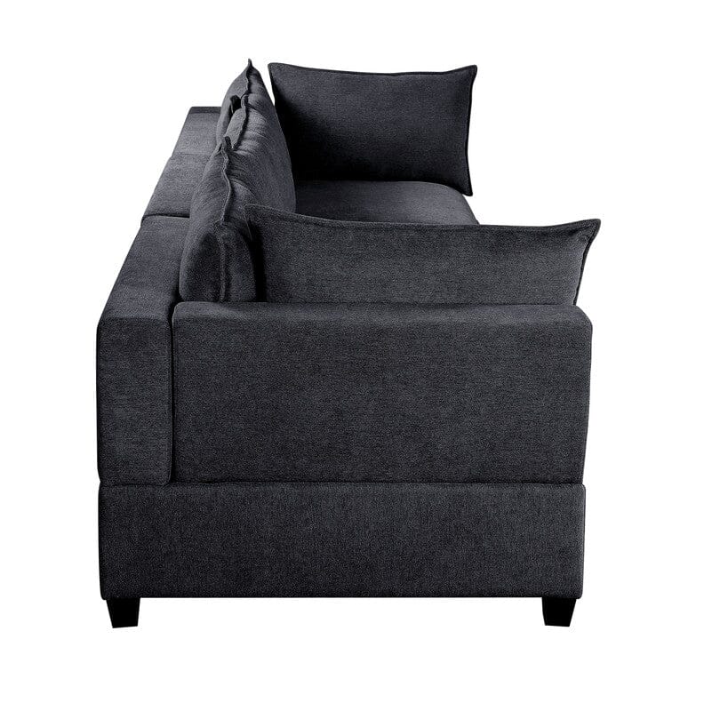 Madison Dark Gray Fabric Sofa Couch