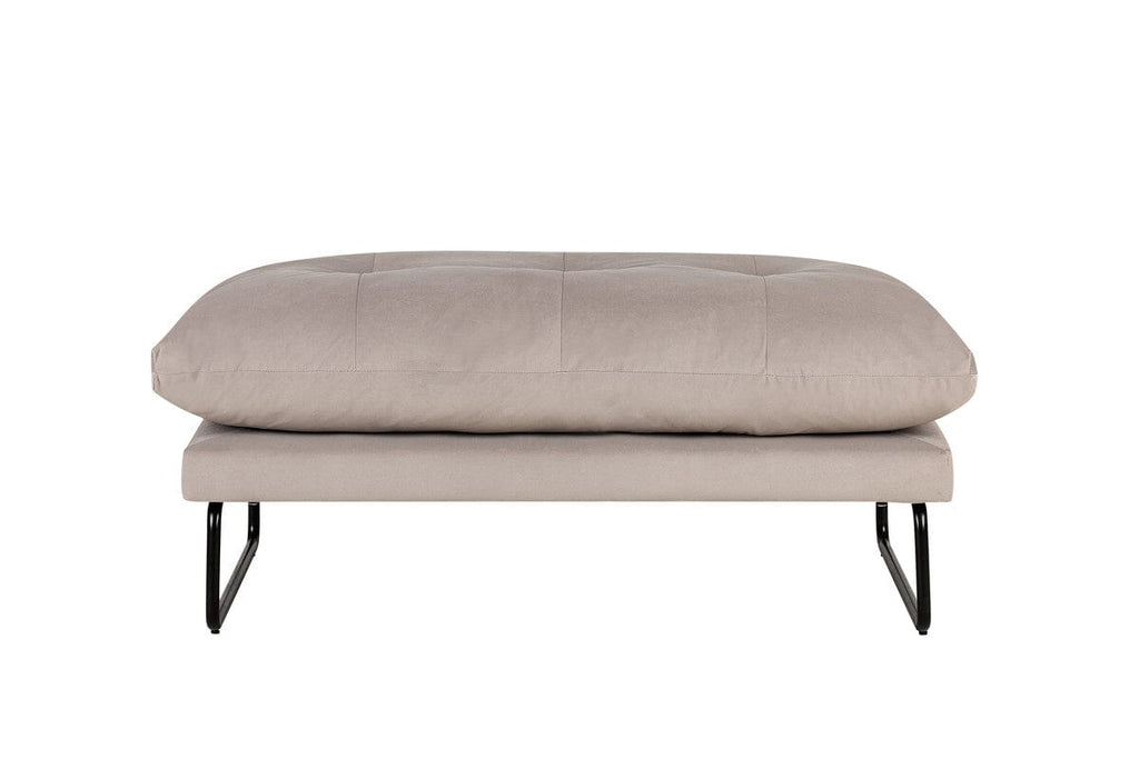 Karla Gray Velvet Contemporary Ottoman