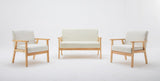 Bahamas Beige Loveseat and 2 Chair Living Room Set