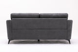 Callie Gray Woven Fabric Sofa Loveseat Living Room Set