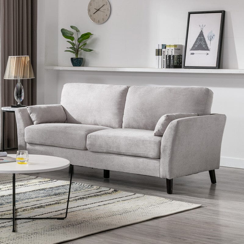 Damian Light Gray Woven Fabric Sofa