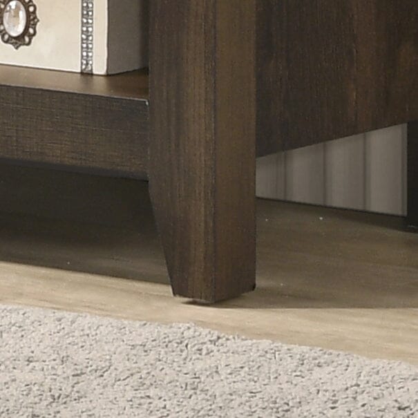 Benito Dark Dusty Brown 70" Wide TV Stand with Open Shelves and Cable Management