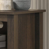 Benito Dark Dusty Brown 70" Wide TV Stand with Open Shelves and Cable Management