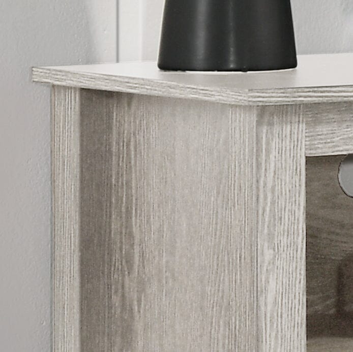 Benito Dusty Gray 70" Wide TV Stand with Open Shelves and Cable Management